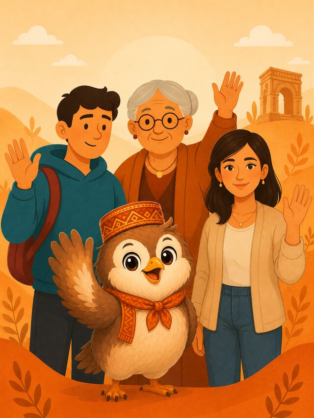 The Haylingua community, together with our owl mascot